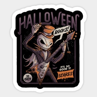 Halloween Rocks Spooky Skellington Rocker Sticker